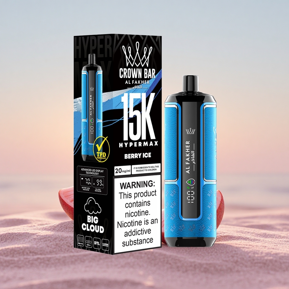 Al Fakher Crown Bar 15K Hypermax Bær Is 22ml 600mAh Type-C