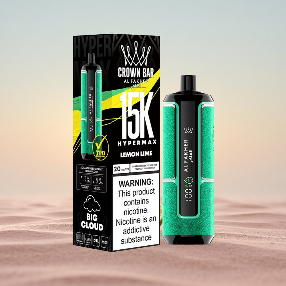 Al Fakher Crown Bar 15K Hypermax Citron Lime 22ml Type-C 6mg