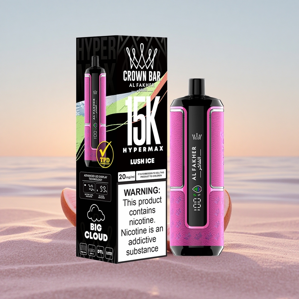 Al Fakher Crown Bar 15K Hypermax Frisk Is Direkte-til-Lunge 22ml Type-C