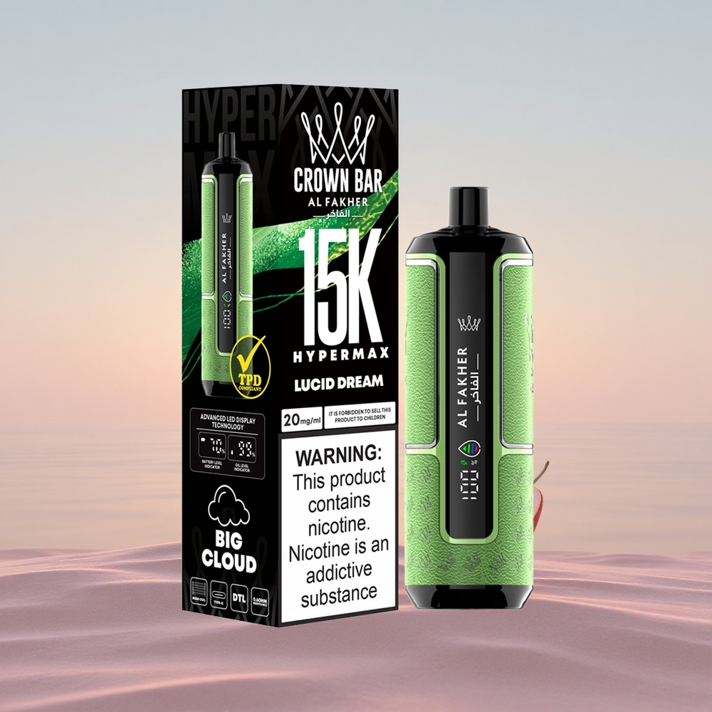 Al Fakher Crown Bar 15K Hypermax Lucid Drøm 22ml Type-C 6mg