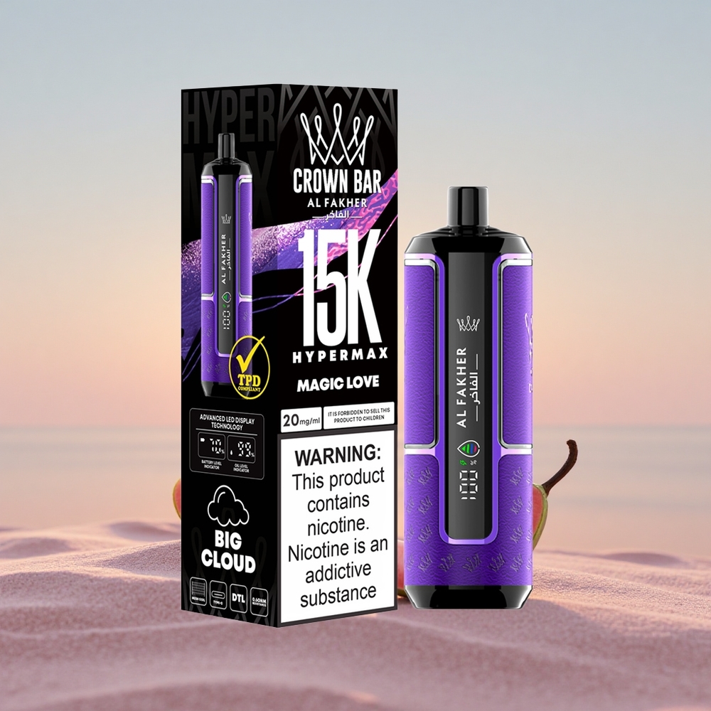 Al Fakher Crown Bar 15K Hypermax Magisk Kærlighed 22ml 600mAh Type-C