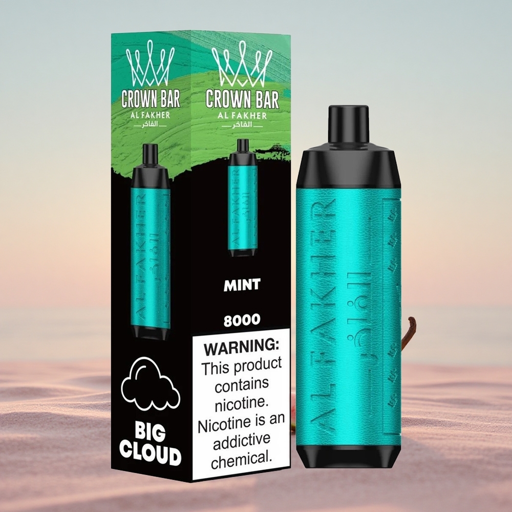 Al Fakher Crown Bar 8000 Crystal Krystallinsk Engangsdamp med 18ml Kapacitet og 600mah Batteri