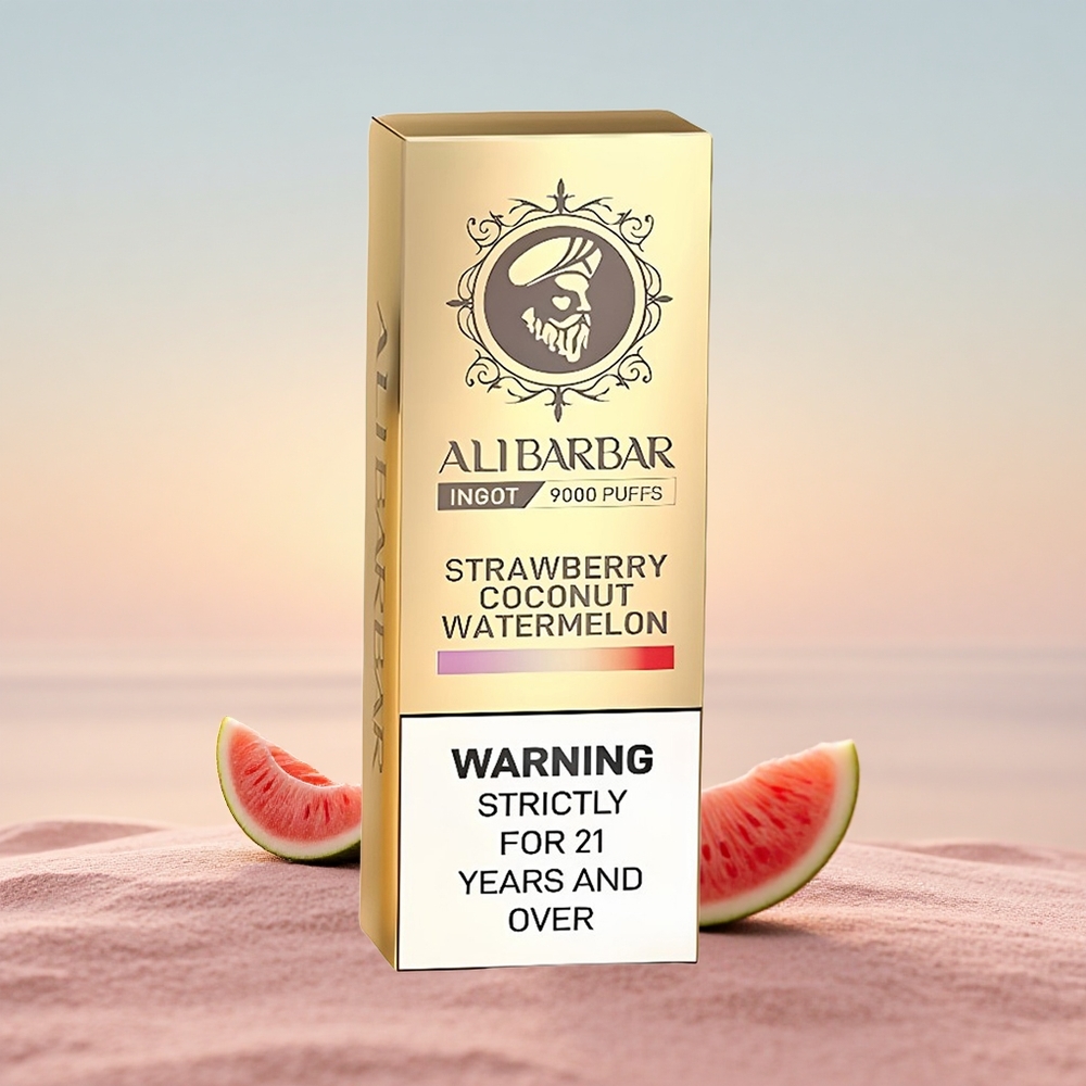 Alibarbar Ingot 9000 Puffs Jordbær Kokos Vandmelon 2350mAh 90g