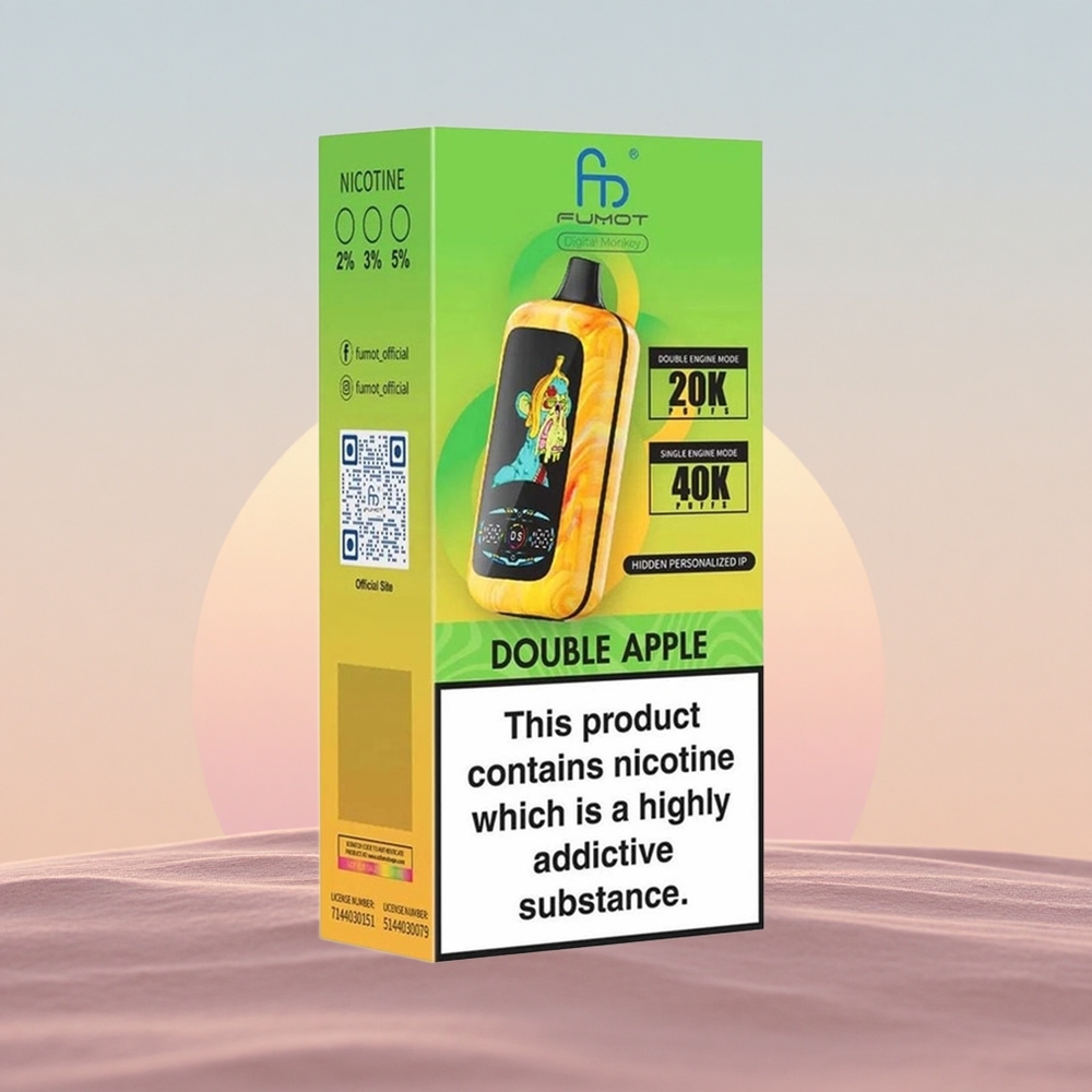 Fumot Digital Monkey 20000/40000 Puffs Dobbelt Æble Dual Mesh Coil Type-C 5%