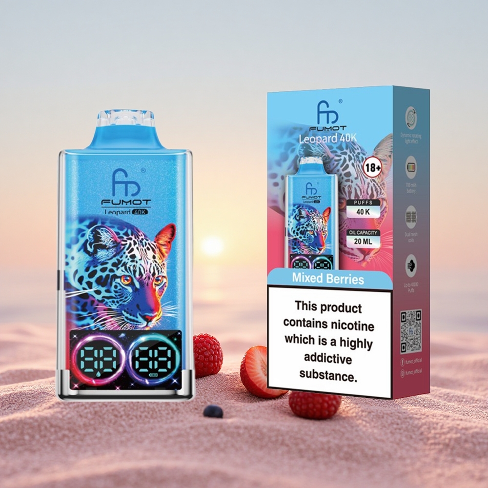 Fumot Leopard 40K Puffs Blandede Bær 5% Nicotine 700mAh Dual Mesh