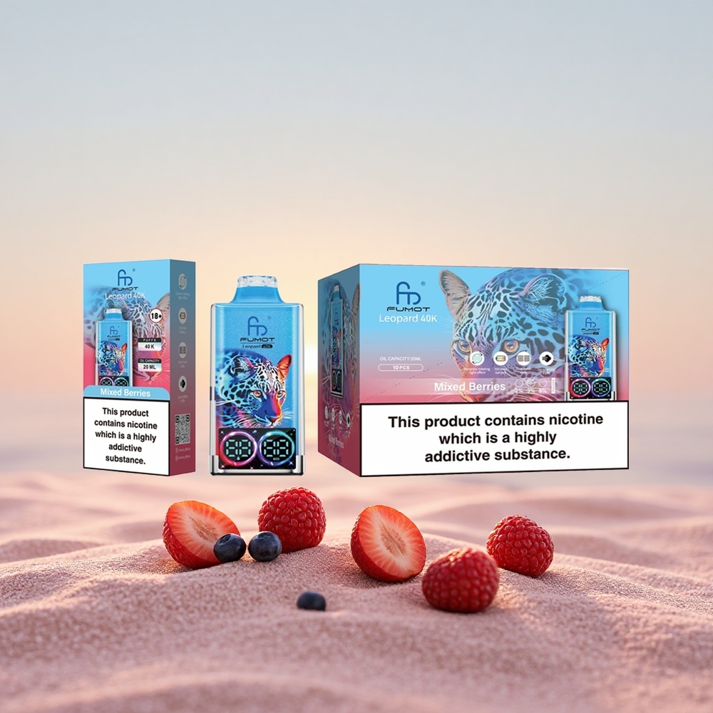 Fumot Leopard 40K Puffs Blandede Bær 5% Nicotine 700mAh Dual Mesh