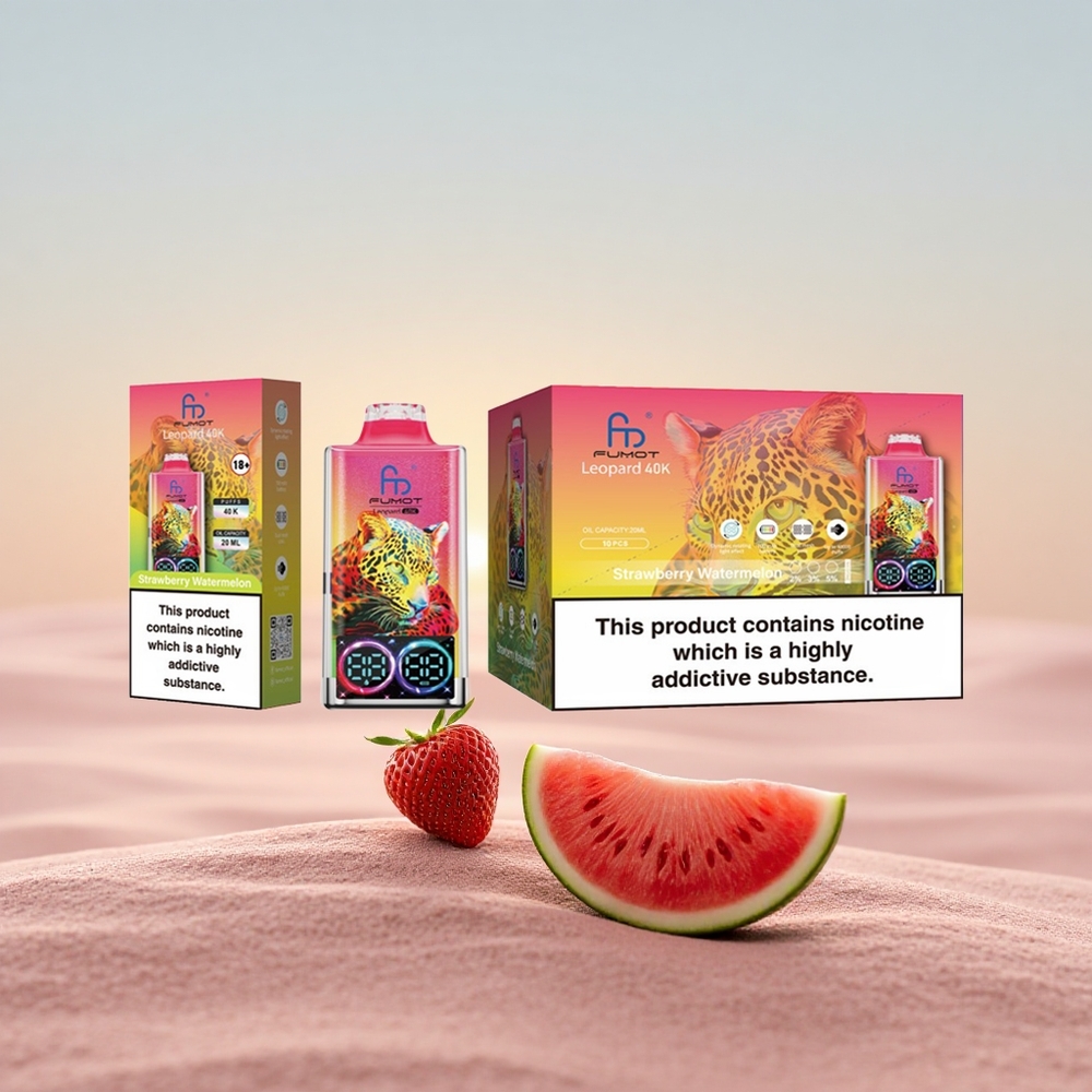 Fumot Leopard 40K Puffs Jordbær Vandmelon 5% Nicotine 700mAh Dual Mesh