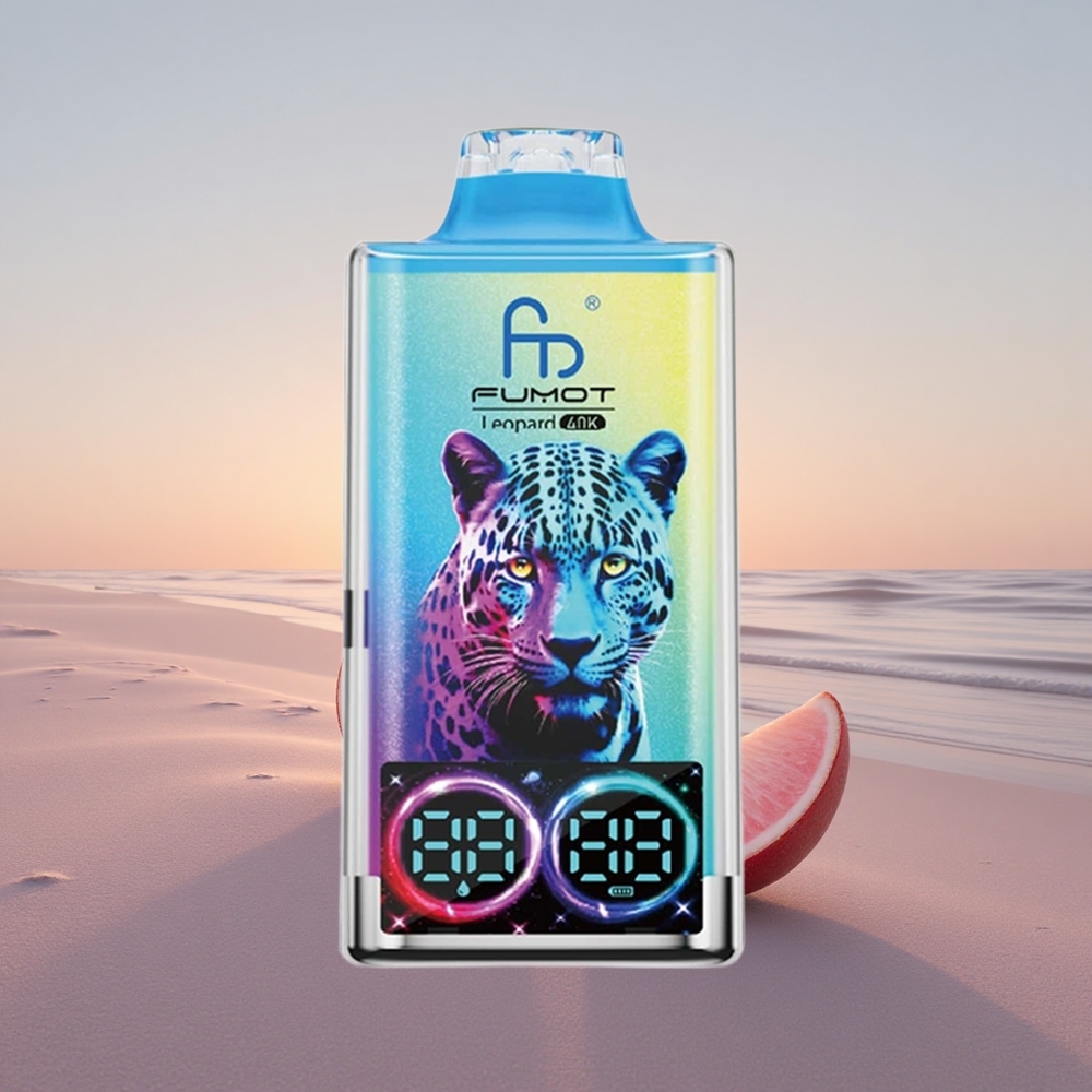 Fumot Leopard 40K Puffs Sort Drage Is med 5% Nikotin og Dual Mesh