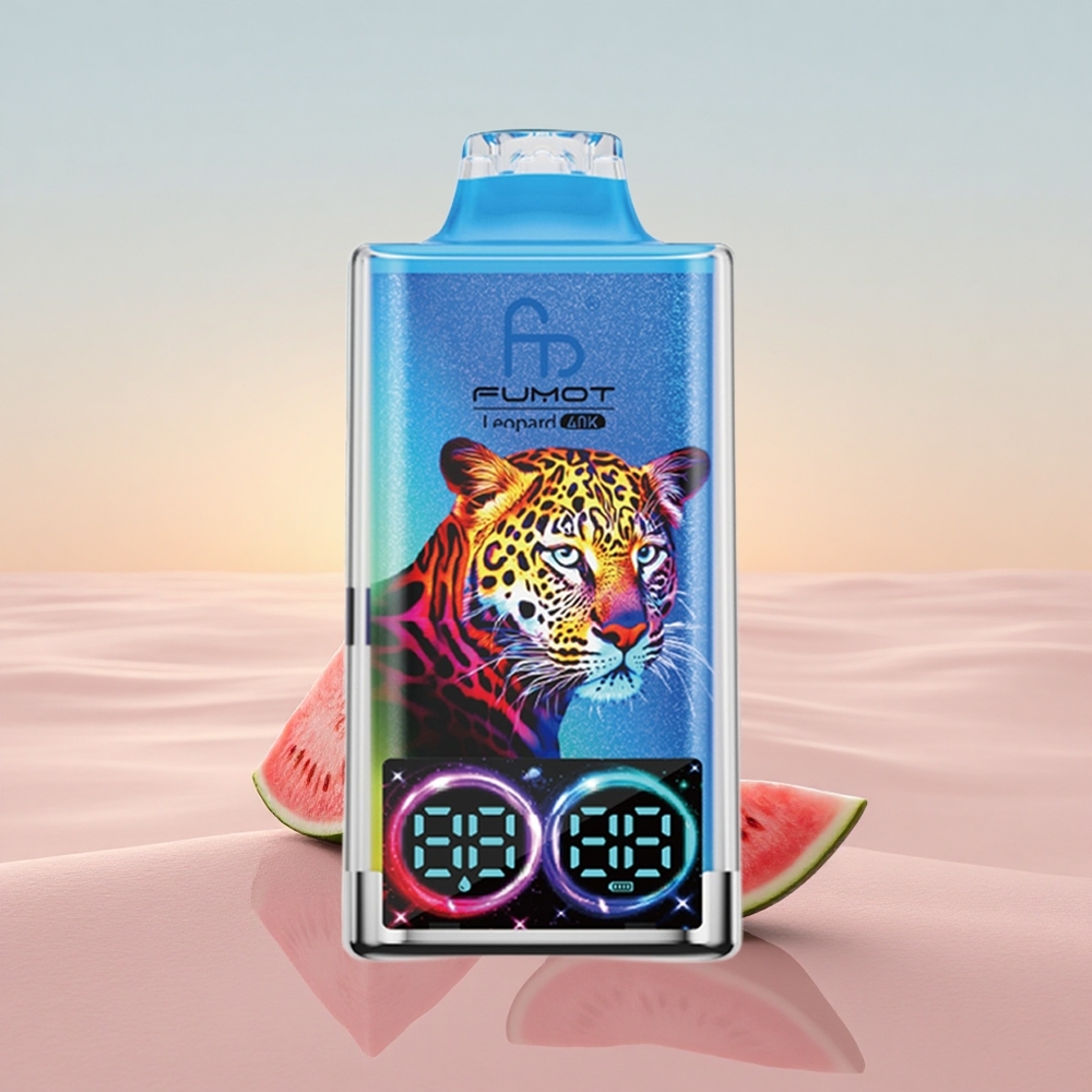 Fumot Leopard 40K Puffs Vandmelon Bubblemund 5% Nikotin 700mAh Dual Mesh