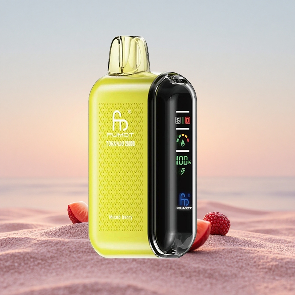 Fumot Tornado 20000 Puffs Blandet Bær Dual Mesh Coil Smart Display
