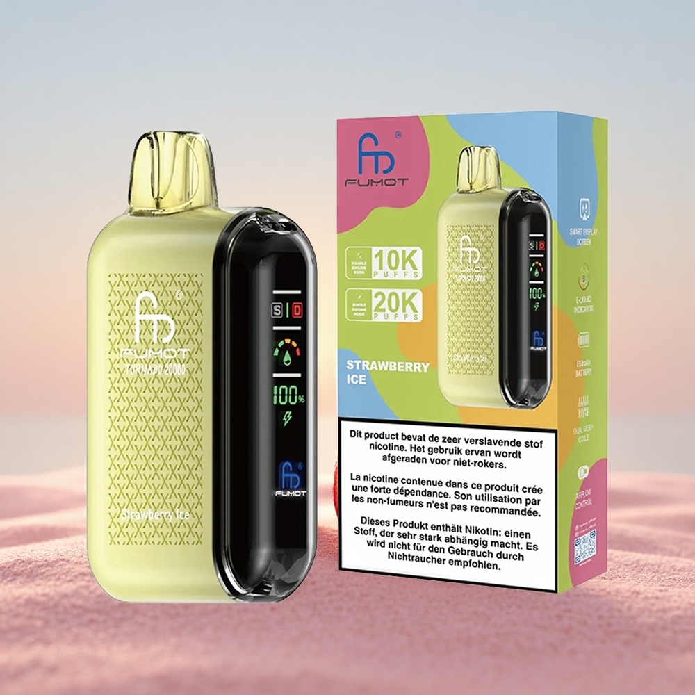 Fumot Tornado 20000 Puffs Jordbær Is Dual Mesh Coil