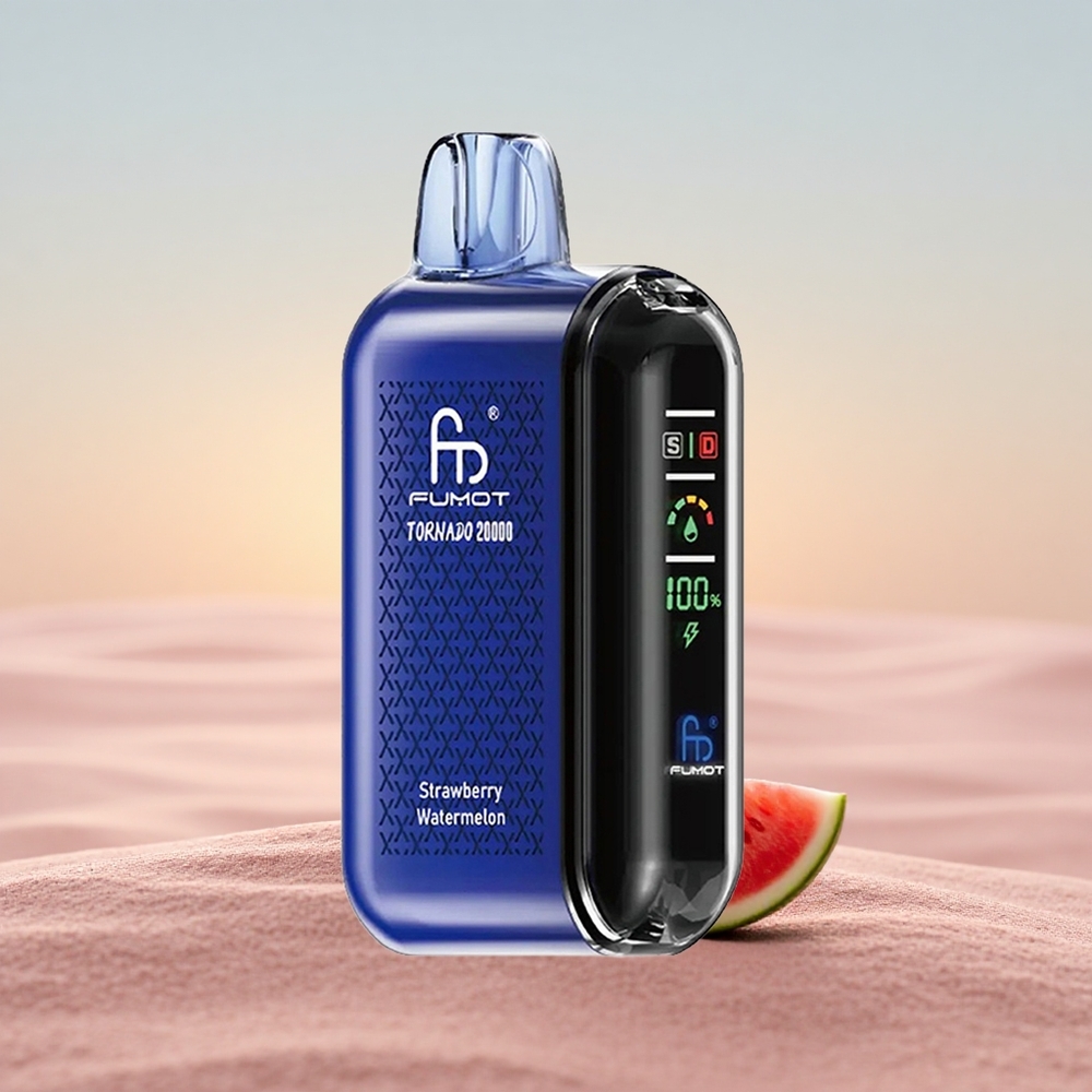 Fumot Tornado 20000 Puffs Jordbær Vandmelon Dual Mesh Coil Smart Display
