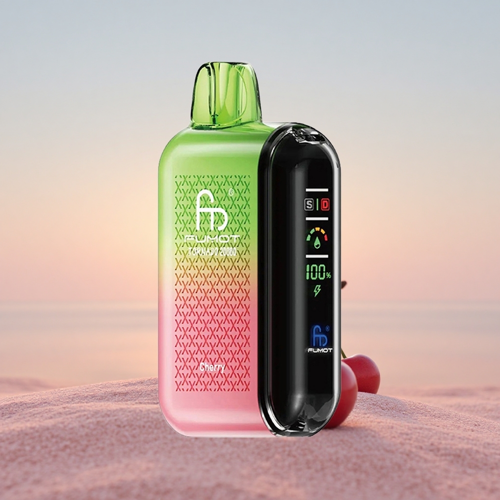 Fumot Tornado 20000 Puffs Kirsebær Dual Mesh Smart Display
