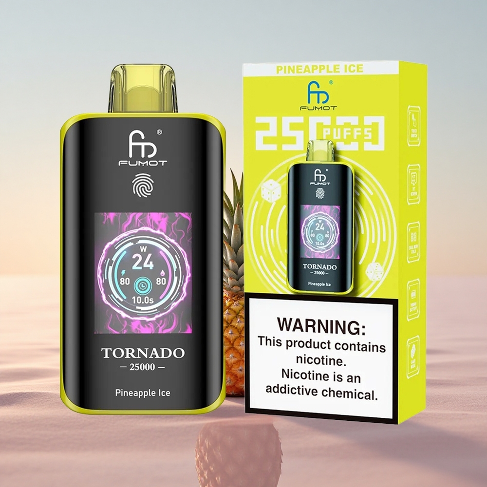 Fumot Tornado 25000 Puffs Ananas Is med 20ml og Type-C