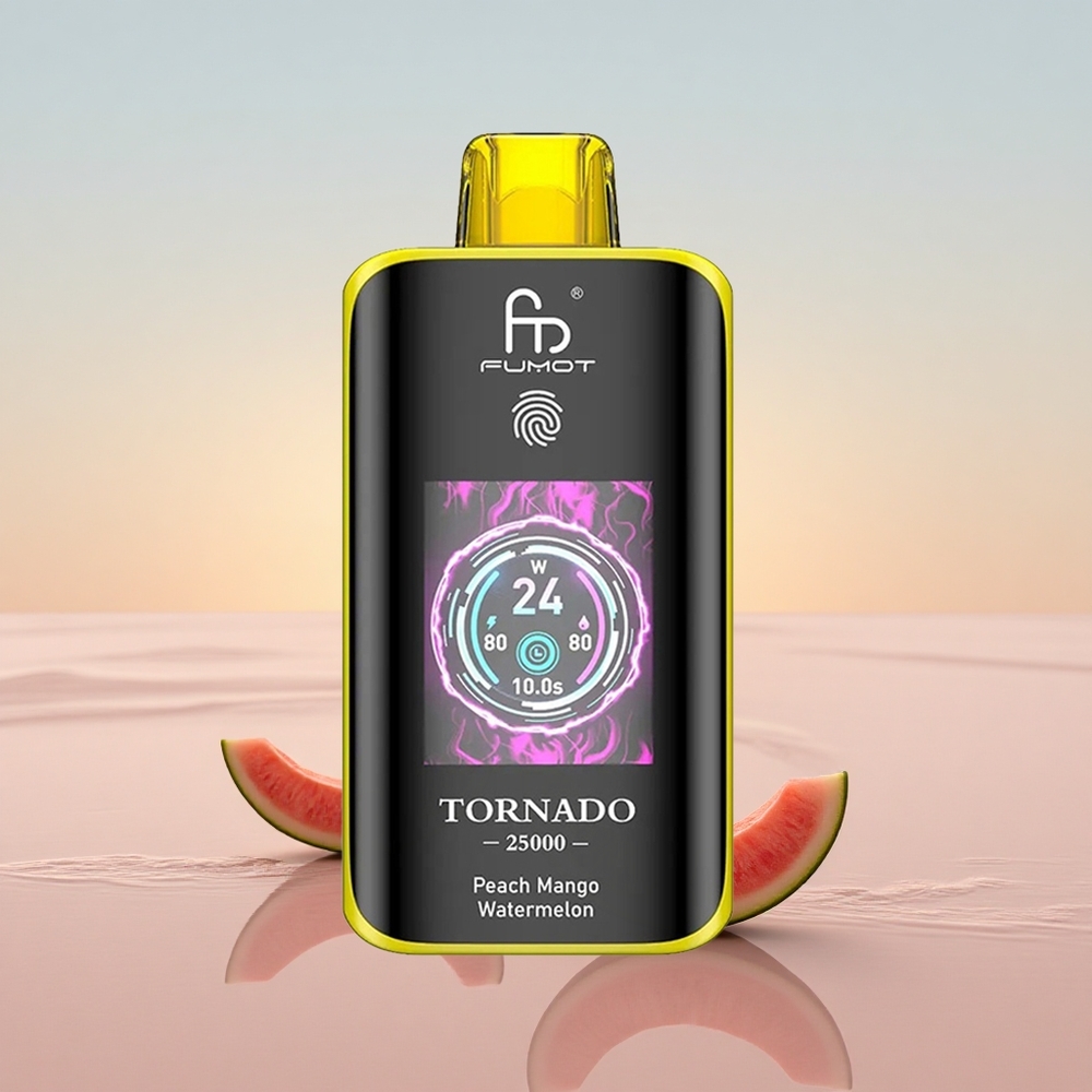 Fumot Tornado 25000 Puffs Fersken Mango Vandmelon 700mAh Type-C 20ml