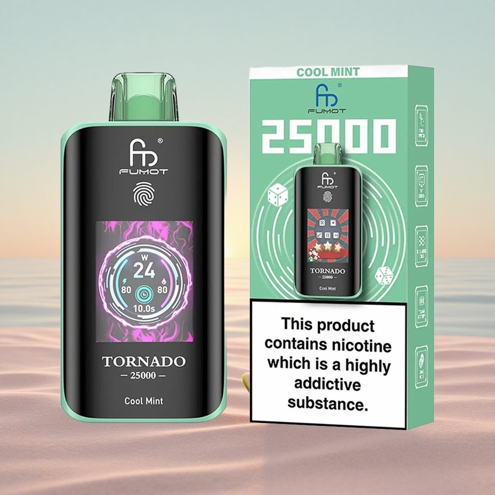 Fumot Tornado 25000 Puffs Kølig Mynte HD Skærm 700mAh 20ml