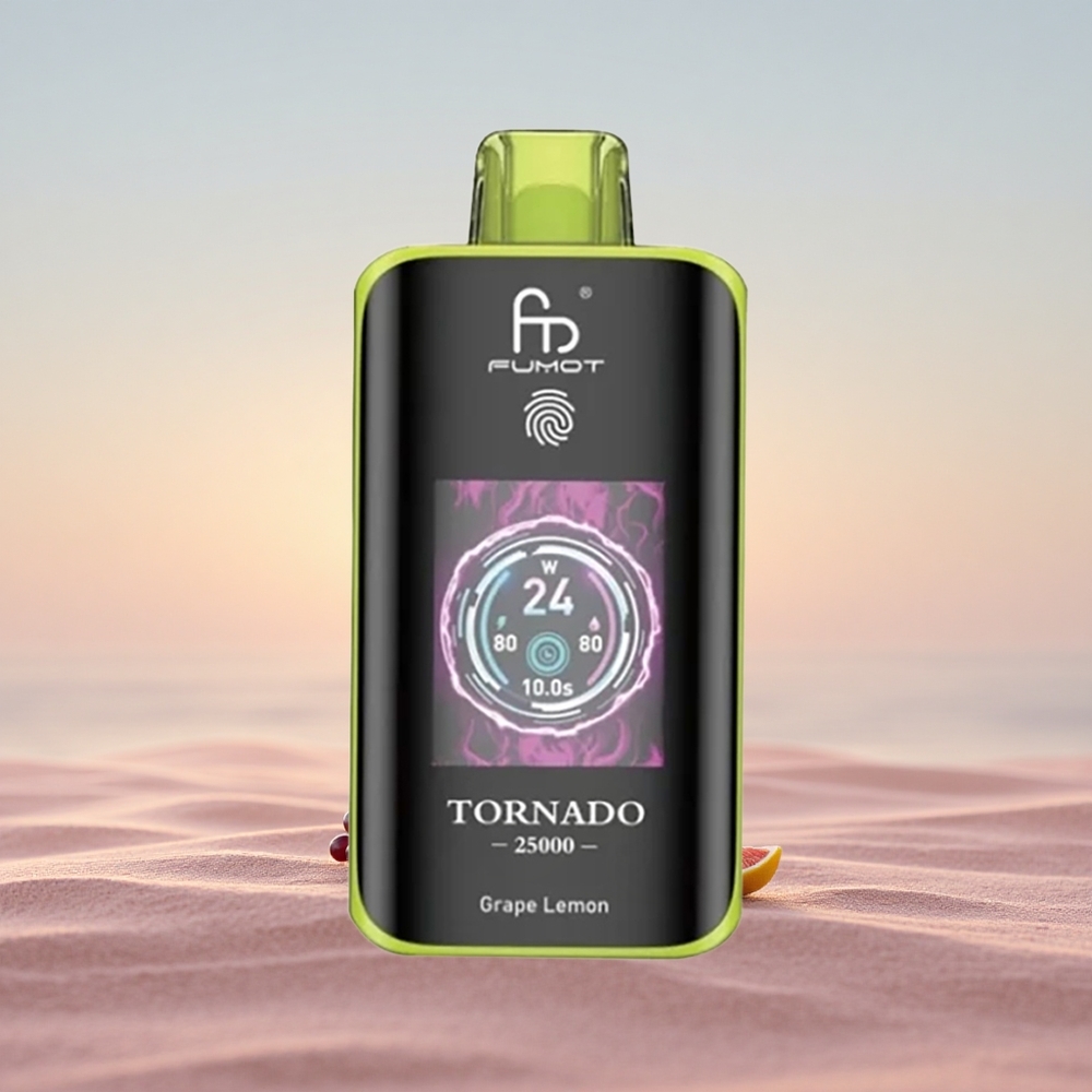 Fumot Tornado 25000 Puffs Vindrue Citron HD Skærm 700mAh 20ml