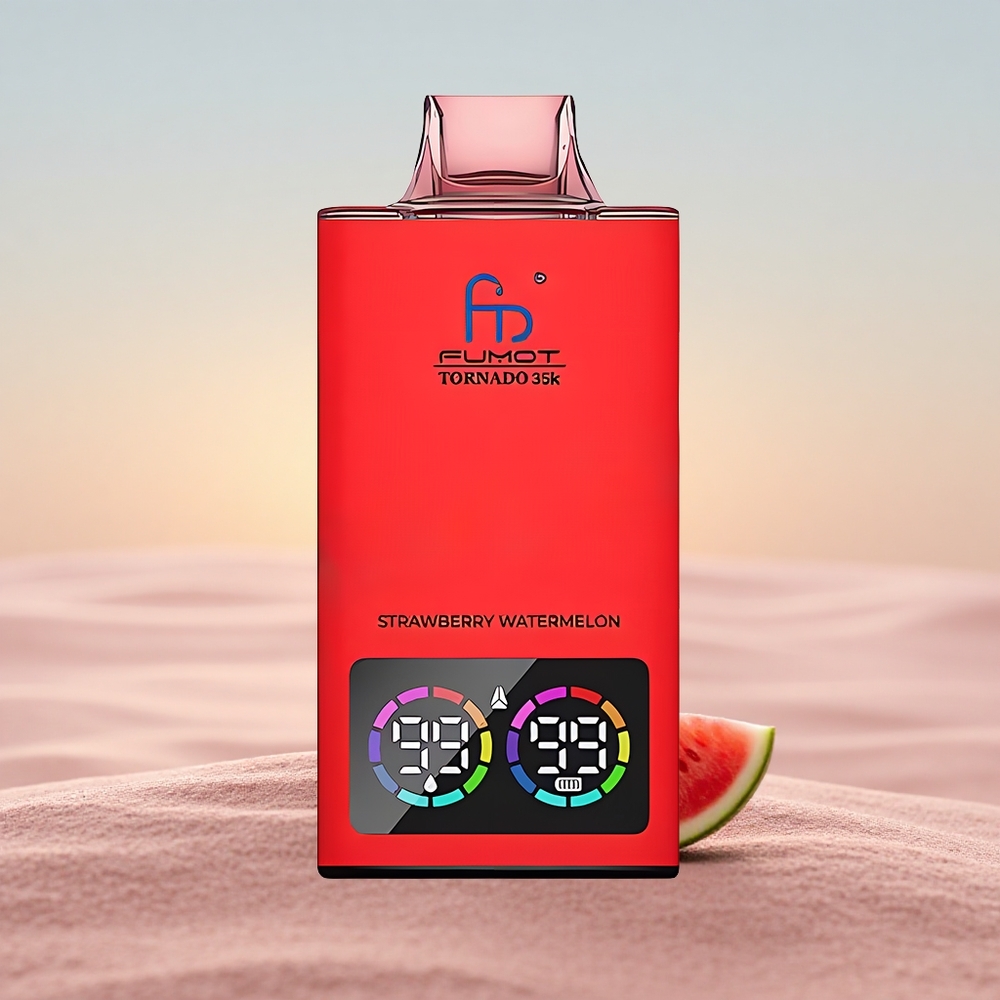 Fumot Tornado 35000 Puffs Jordbær Vandmelon Dual Mesh Coil Hurtig Opladning USB-C