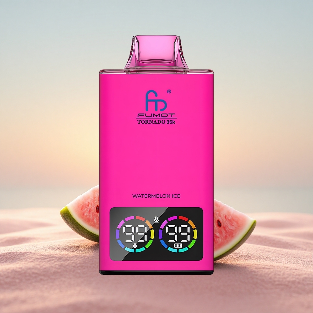 Fumot Tornado 35000 Puffs Vandmelon Is med Dual Mesh Coil og USB-C