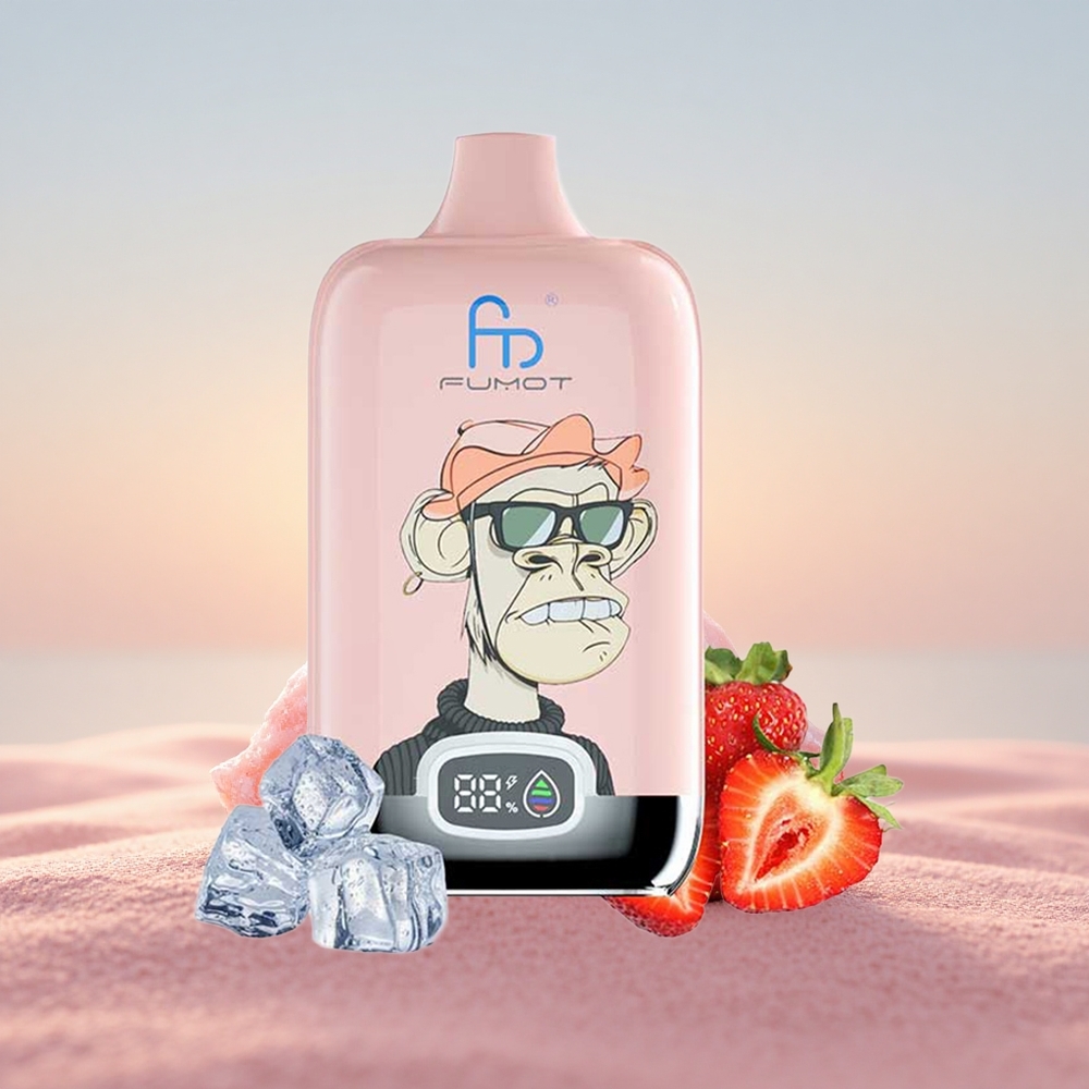 Fumot Tornado Digital Box 12000 Puffs Jordbær Is Type-C MESH 20ml