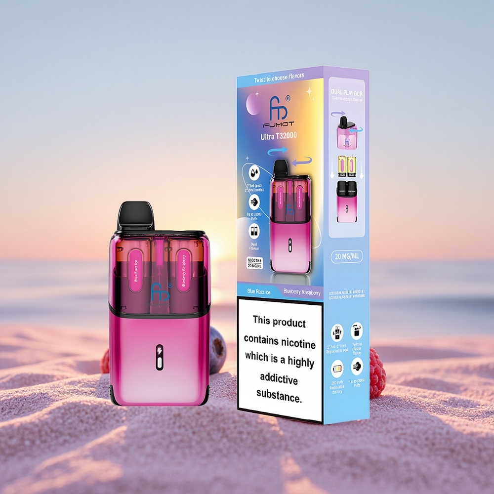 Fumot Ultra T32000 Puffs Blå Hindbær Is med 800mAh & 24ml