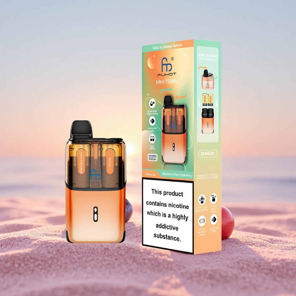 Fumot Ultra T32000 Puffs Blåbær Kirsebær Tranebær - Kirsebær Is med 800mAh & 24ml