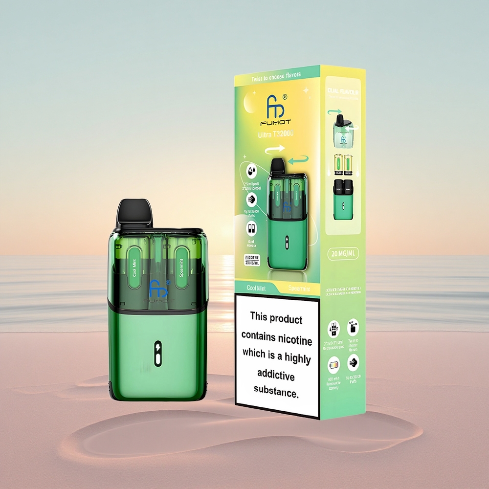 Fumot Ultra T32000 Puffs Kølig Mynte - Spidskommen med 800mAh & Type-C Hurtigopladning