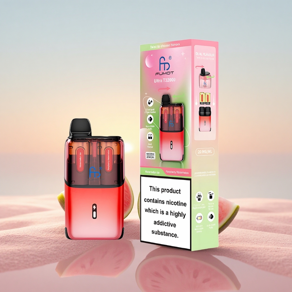 Fumot Ultra T32000 Puffs Vandmelon Is - Hindbær Vandmelon med 800mAh & 24ml