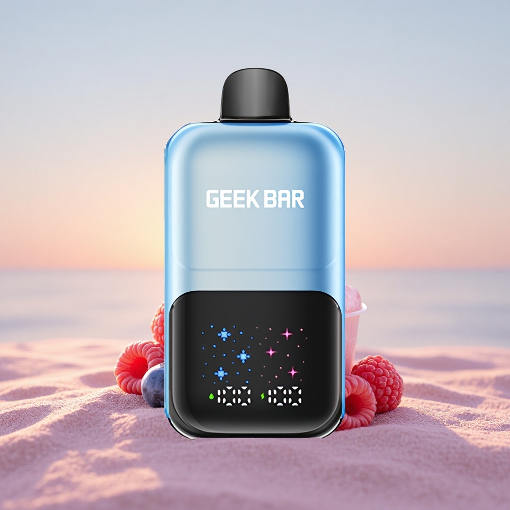 GEEK BAR 2GO 20ml 50000 Puffs Blåbær Hindbær Is med Stor Skærm og 3 Niveauer