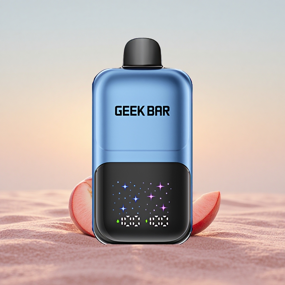 GEEK BAR 2GO 20ml 50000 Puffs Fersken & Bær Interaktiv Storskærm 3-nivejustyring Opladningsbar