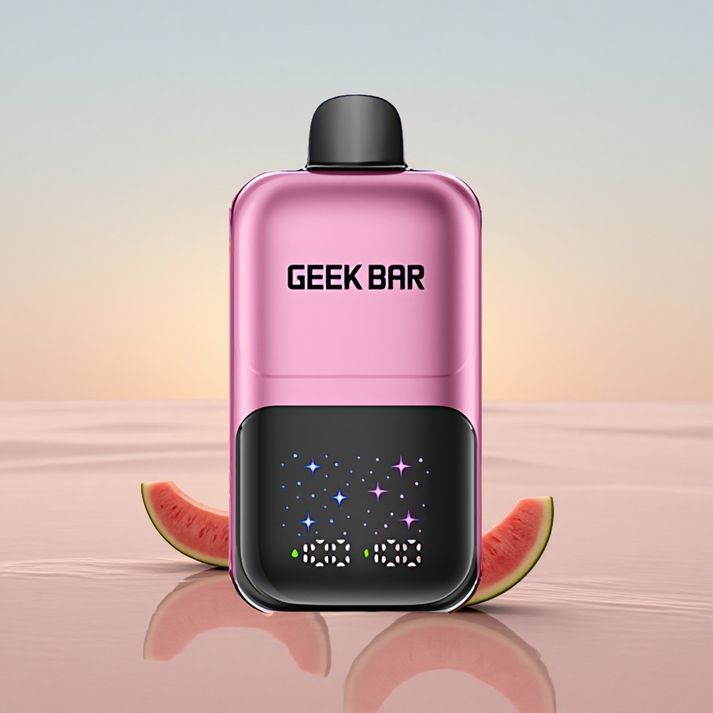 GEEK BAR 2GO 20ml 50000 Puffs Fersken & Vandmelon Dual Tank Interaktiv Skærm Justerbar Smag/Kølighed