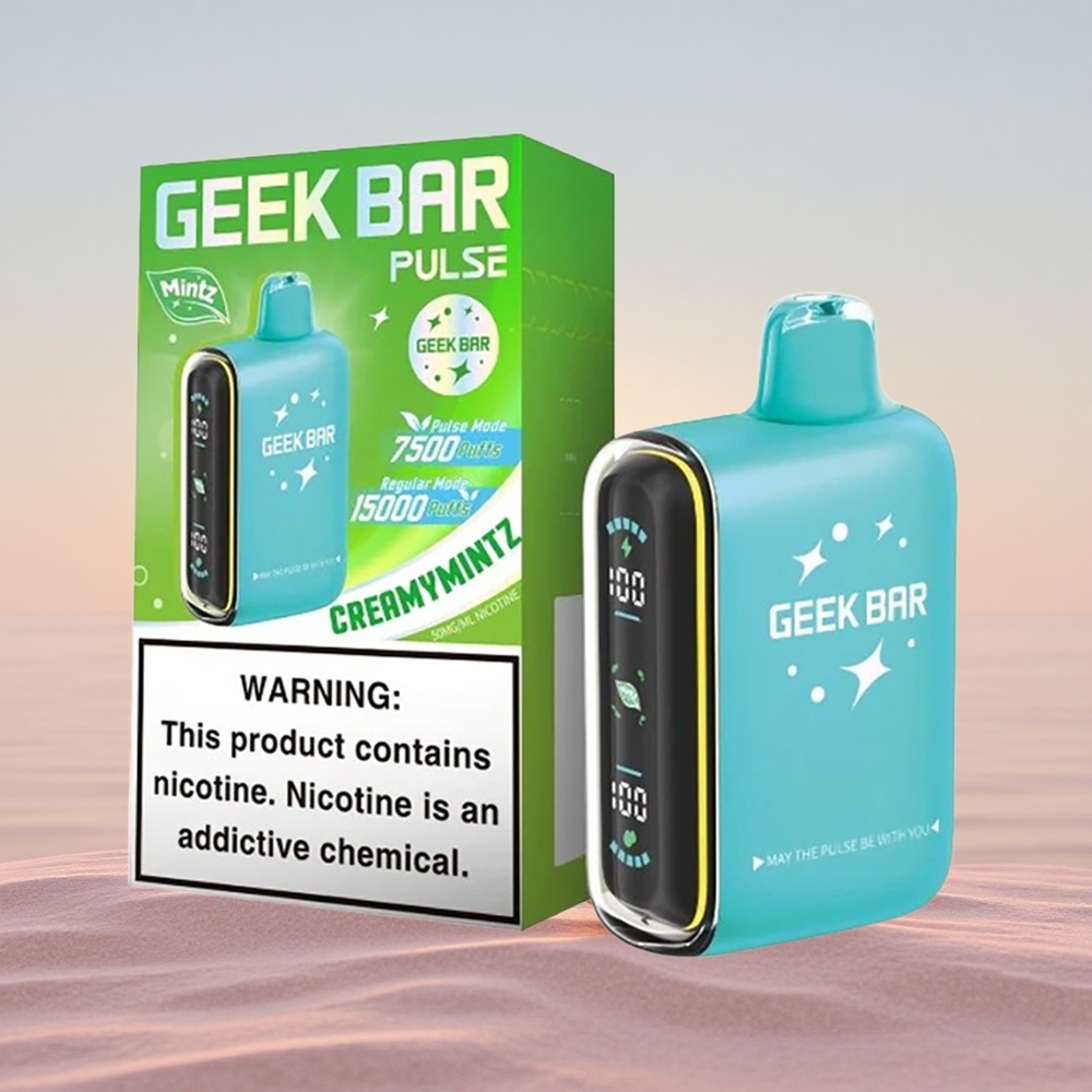 GEEK BAR Pulse 15000 Puffs Mintz Udgave - 16ML - 5% - Justerbar Luftstrøm
