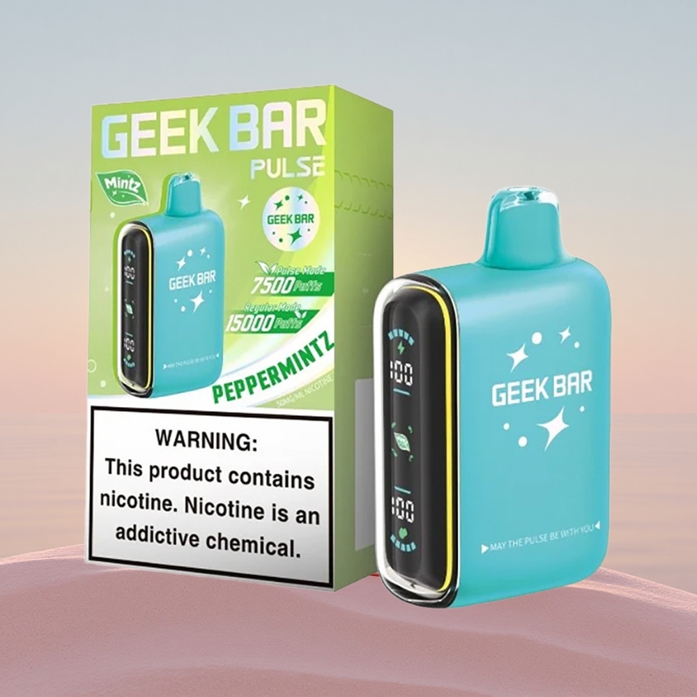 GEEK BAR Pulse 15000 Puffs Mintz Udgave - 16ML - 5% - Justerbar Luftstrøm