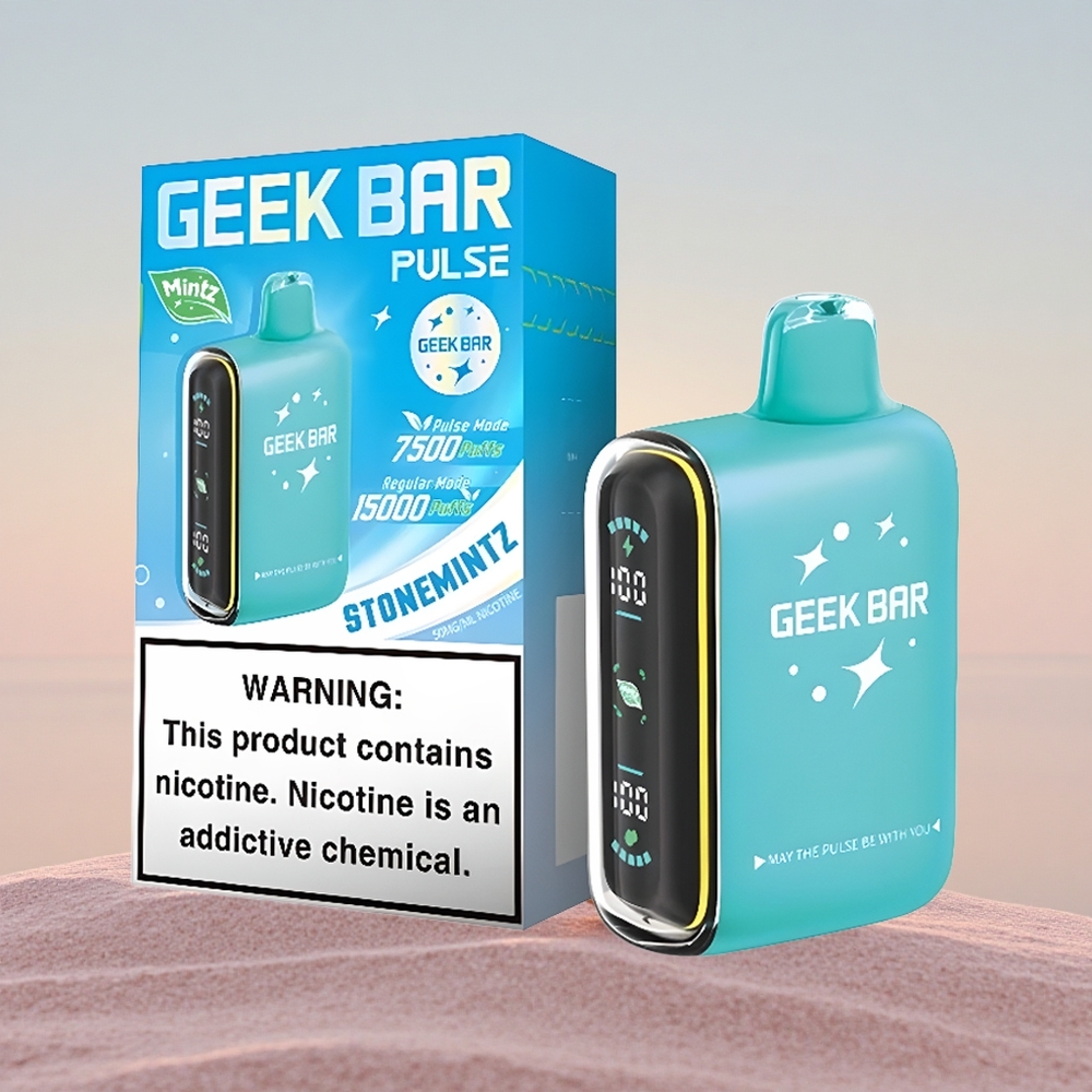 GEEK BAR Pulse 15000 Puffs Mintz Udgave - 16ML - 5% - Justerbar Luftstrøm