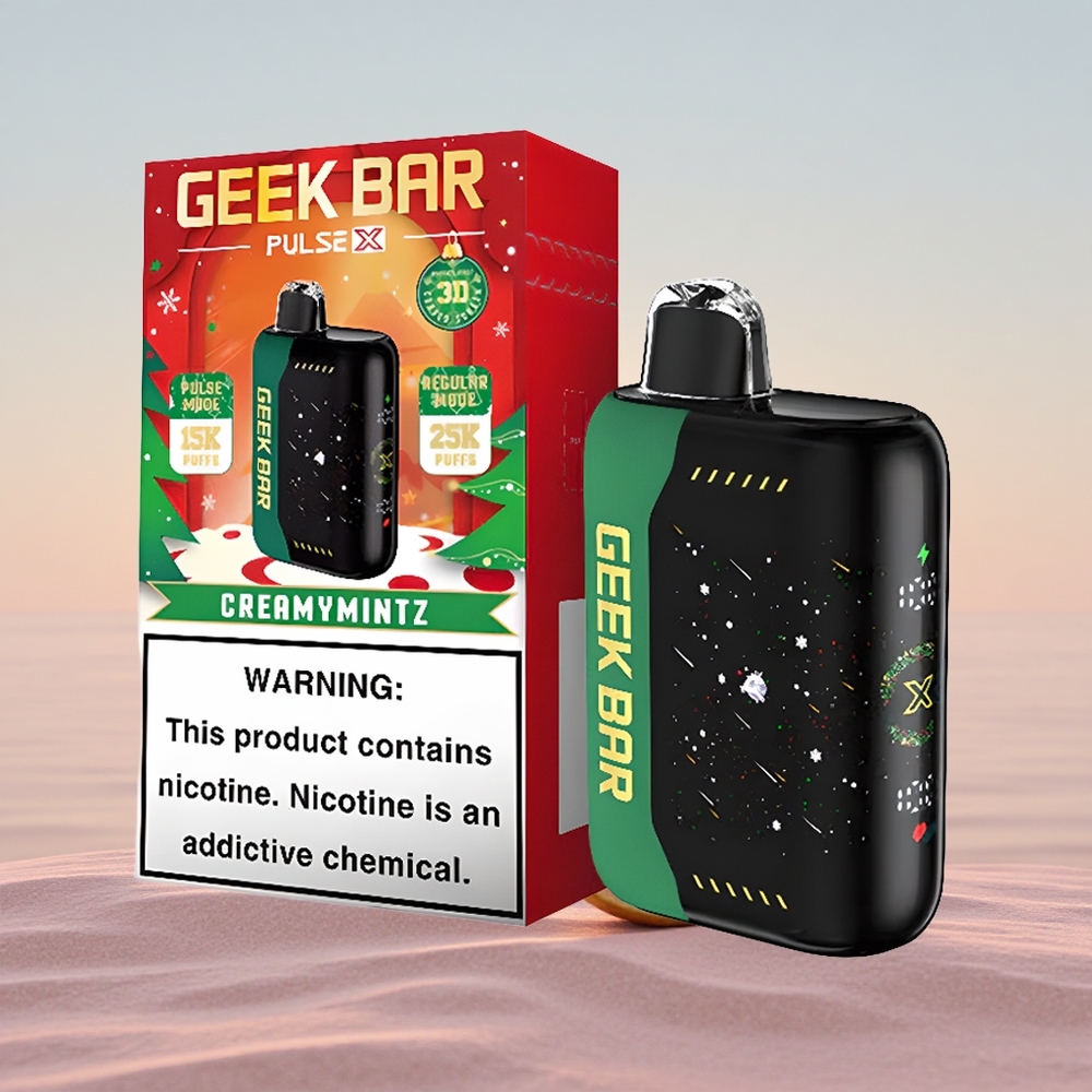 GEEK BAR Pulse X 25000 Puffs Juleudgave Med 18mL Fyldt E-Væske Og USB Type-C Opladning