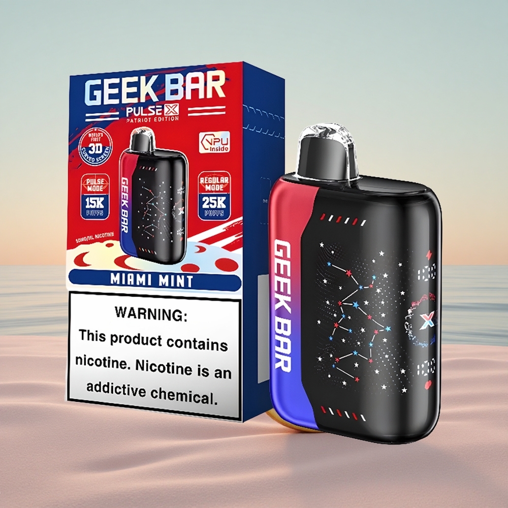 GEEK BAR Pulse X 25000 Puffs Patriot Edition med 18mL E-væske og 3D Skærm