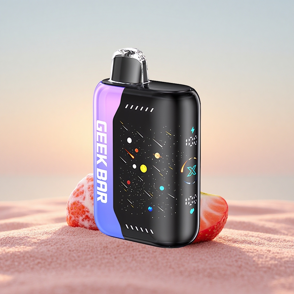 GEEK BAR Pulse X 42K Puffs Meteor Edition Jordbær Kiwi Is med 820mAh Hurtigopladning og Dobbelt Mesh Spole