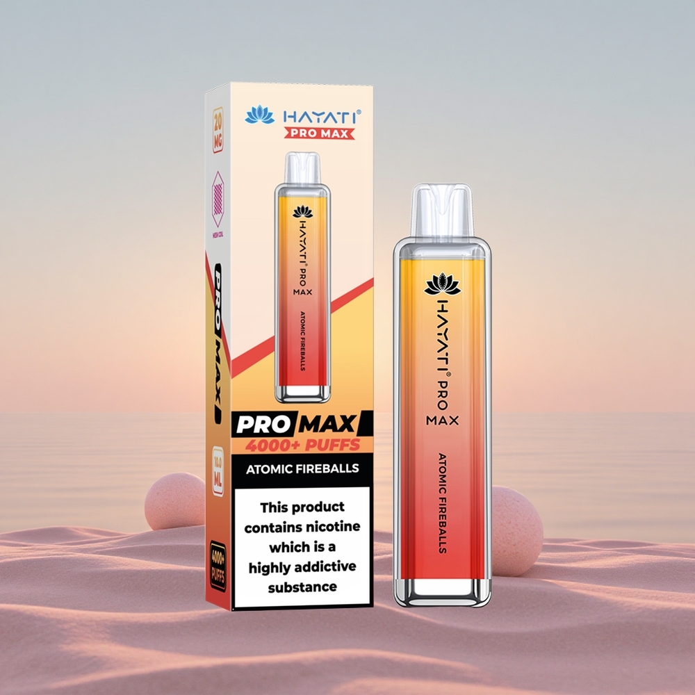 Hayati Pro Max 4000 Puffs Atomiske Ildkugler Dual Coil 1400mAh