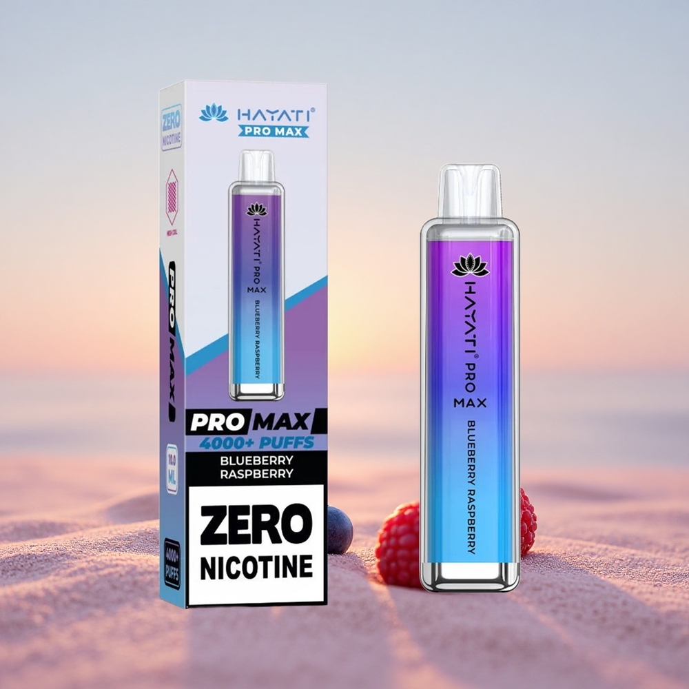 Hayati Pro Max 4000 Puffs Blåbær Hindbær Dual Mesh Rechargeable Crystal