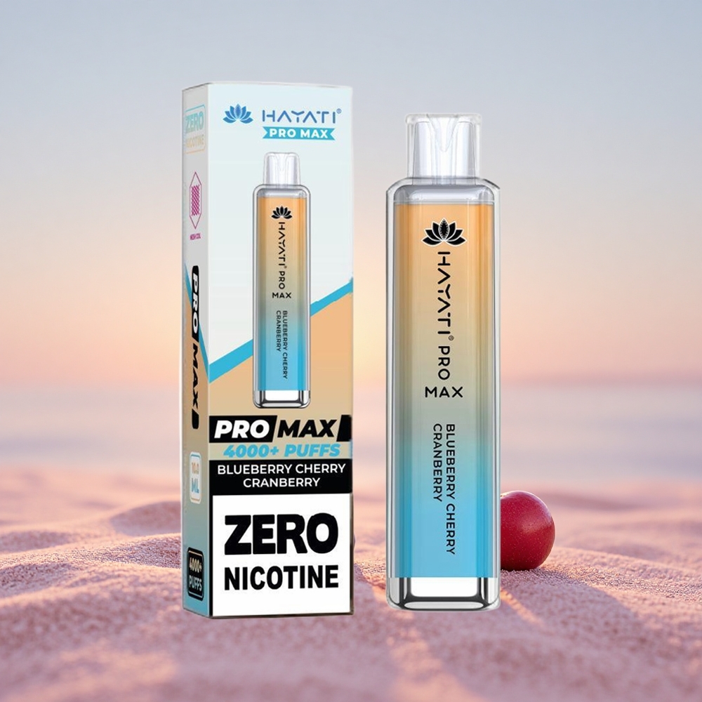 Hayati Pro Max 4000 Puffs Blåbær Kirsebær Tranebær Dual Coil 1400mAh Rechargeable