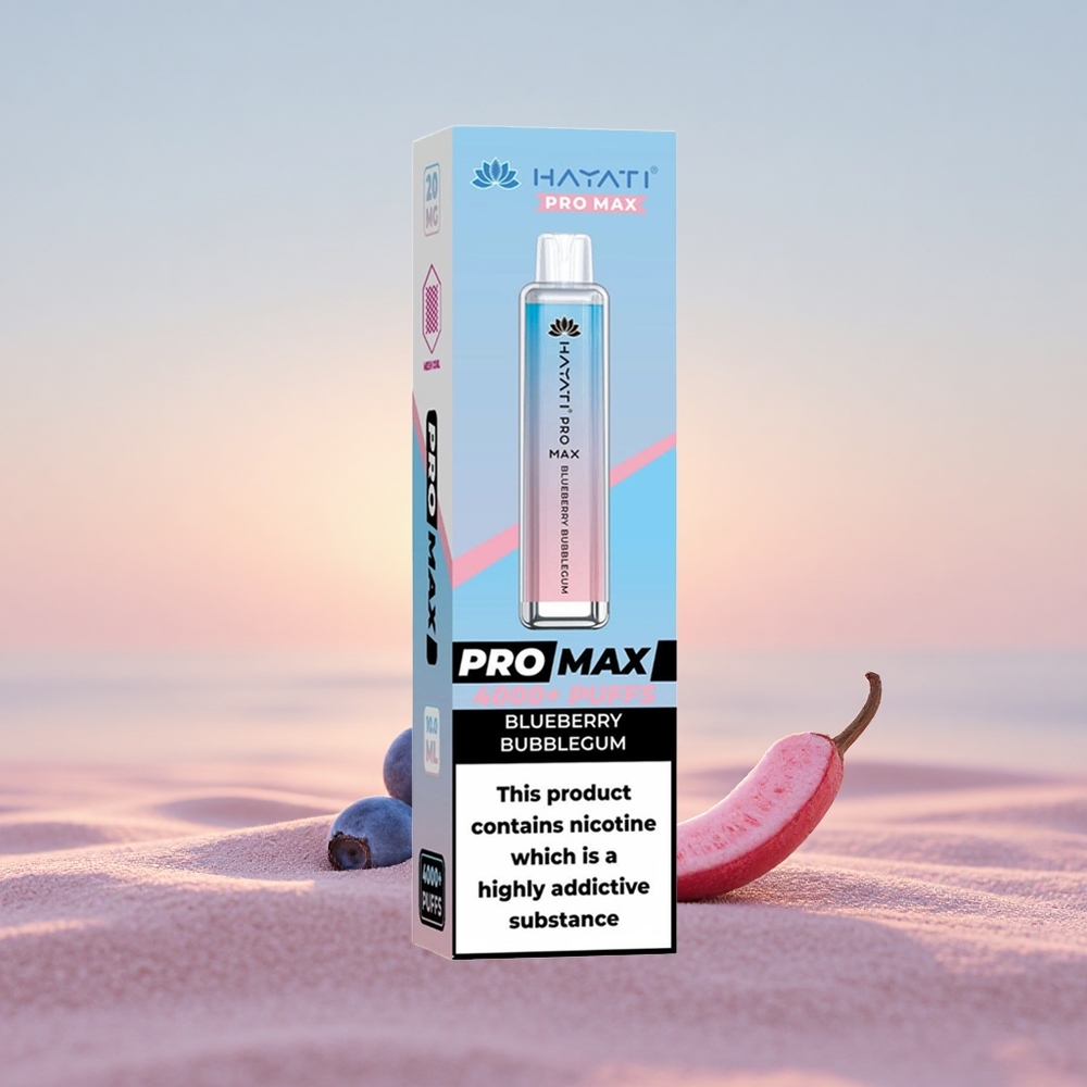 Hayati Pro Max 4000 Puffs Blåboble Tyggegummi 5% 1400mAh Genopladelig