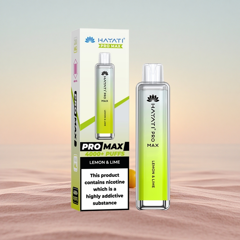 Hayati Pro Max 4000 Puffs Citron & Lime Dual Mesh Coil Rechargeable 1400mAh