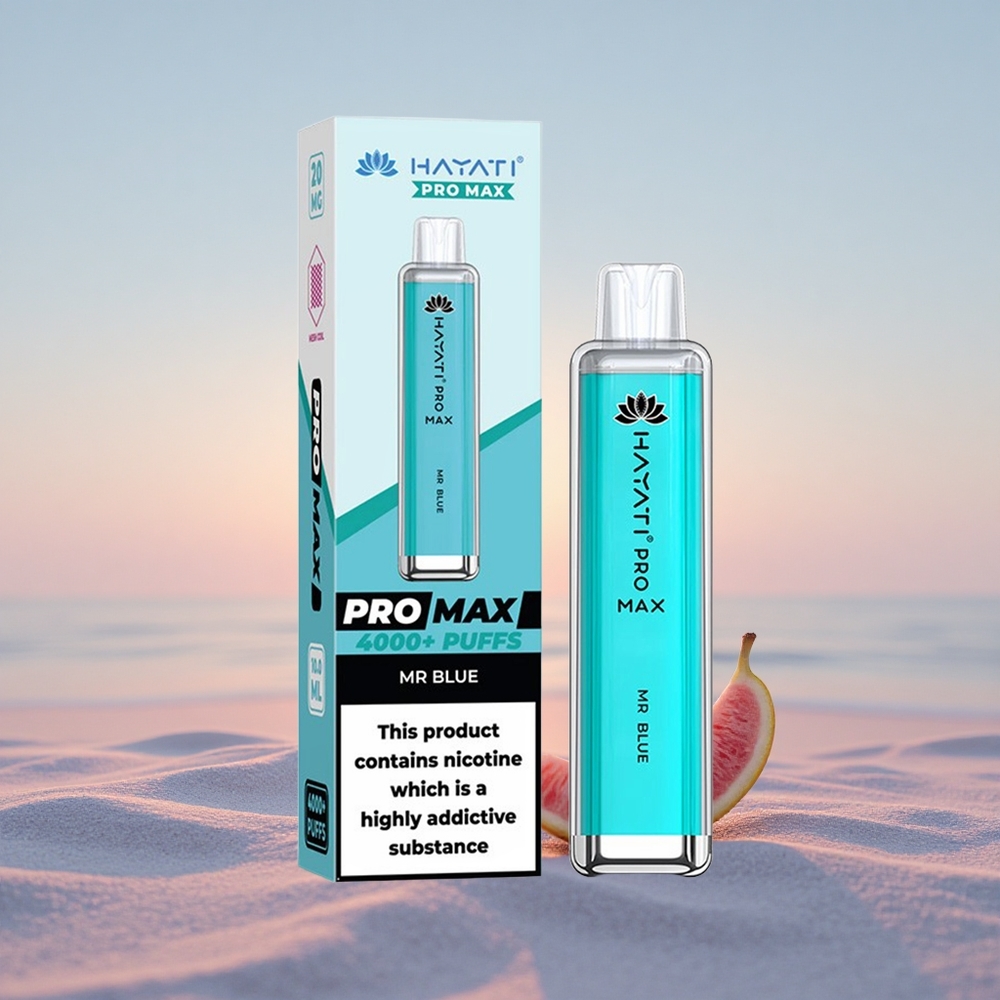 Hayati Pro Max 4000 Puffs Hr. Blå Pro Dual Coil 1400mAh Genopladelig
