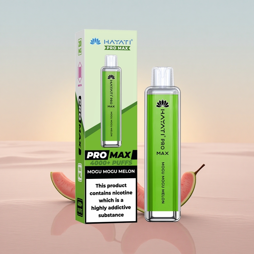Hayati Pro Max 4000 Puffs Mogu Mogu Melon Rechargeable 1400mAh 2ml Tank
