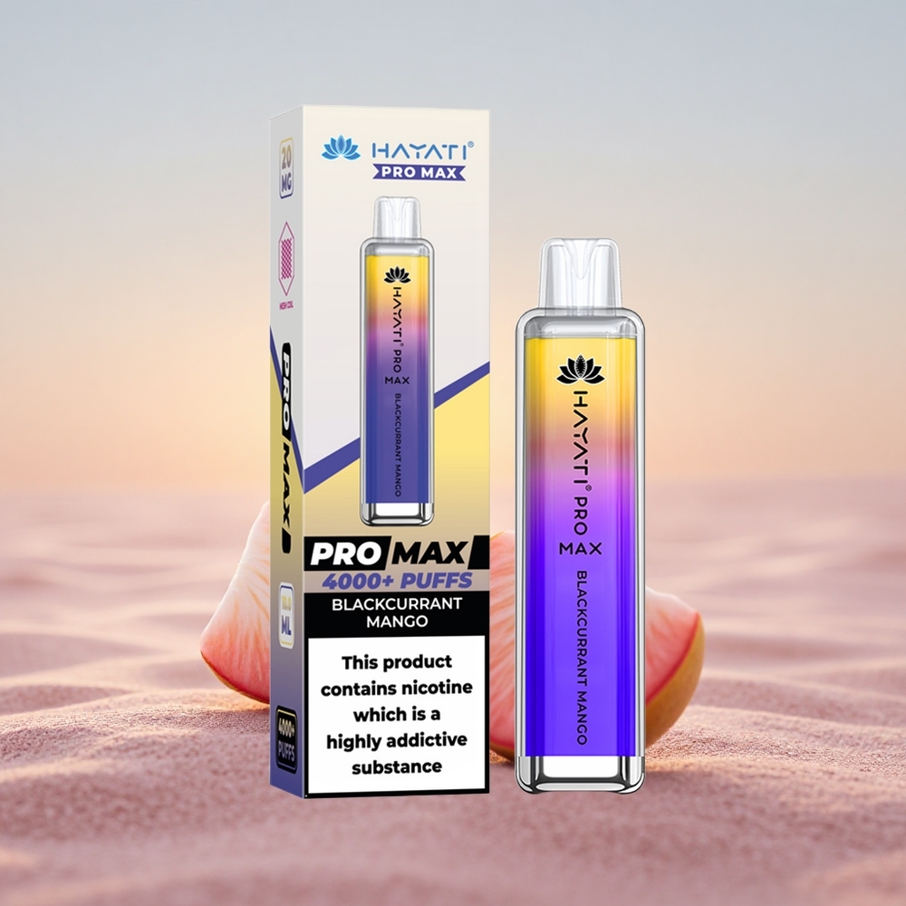 Hayati Pro Max 4000 Puffs Solbær Mango Dual Coil 1400mAh Rechargebar