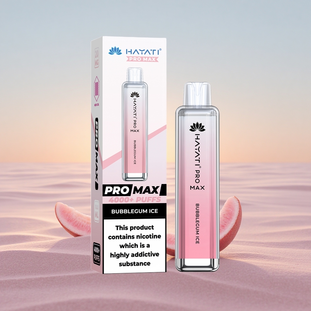 Hayati Pro Max 4000 Puffs Tykkebolle Is med Dual Coil og 4000 Pust