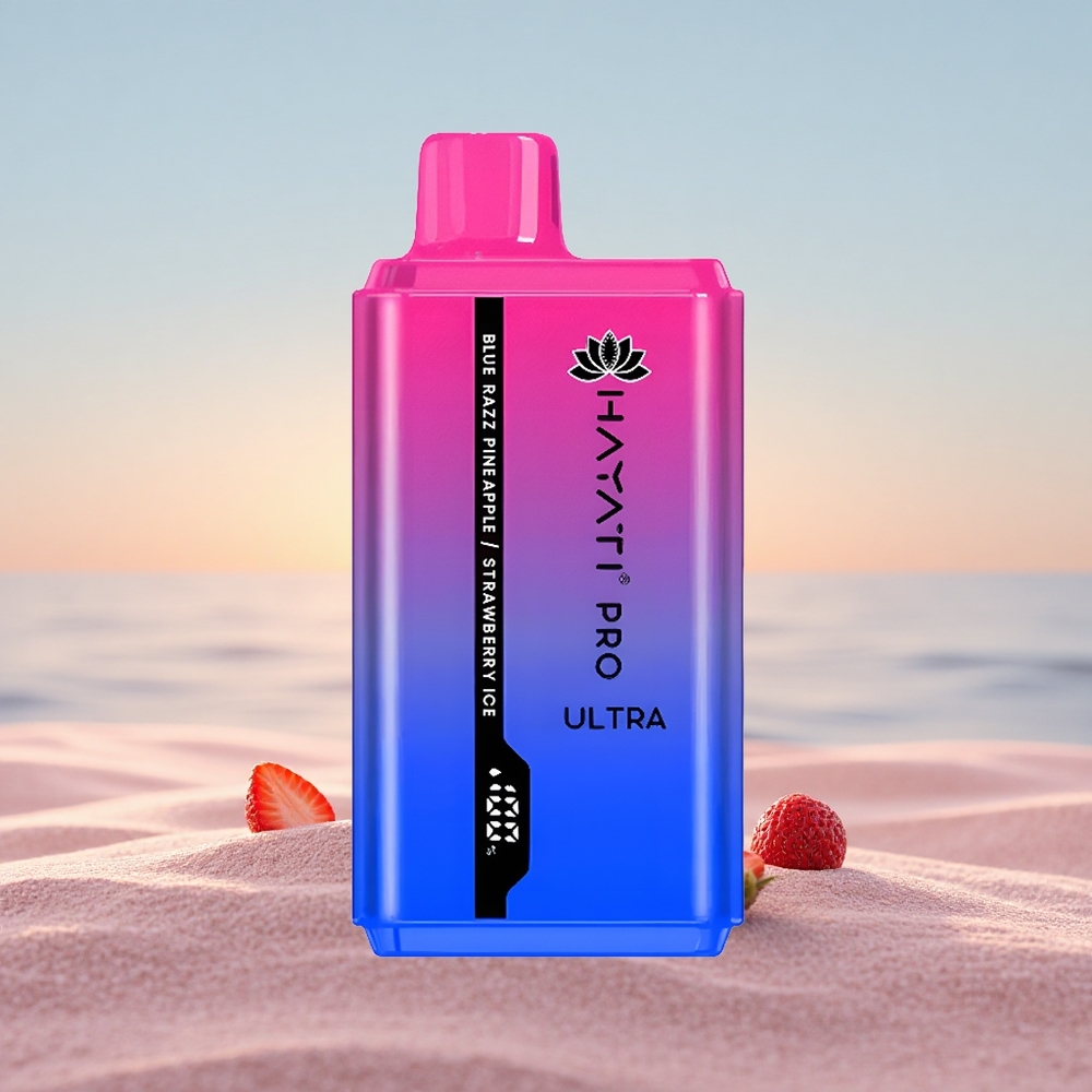 Hayati Pro Ultra 15000 Puffs Blå Hindbær Ananas Jordbær Is 850mAh 24ml