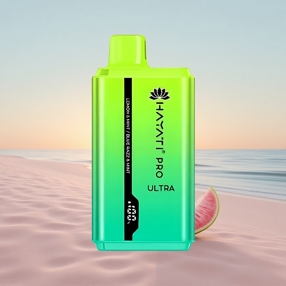 Hayati Pro Ultra 15000 Puffs Citron & Mynte Blå Hindbær & Mynte med 850mAh og 2% Nikotin