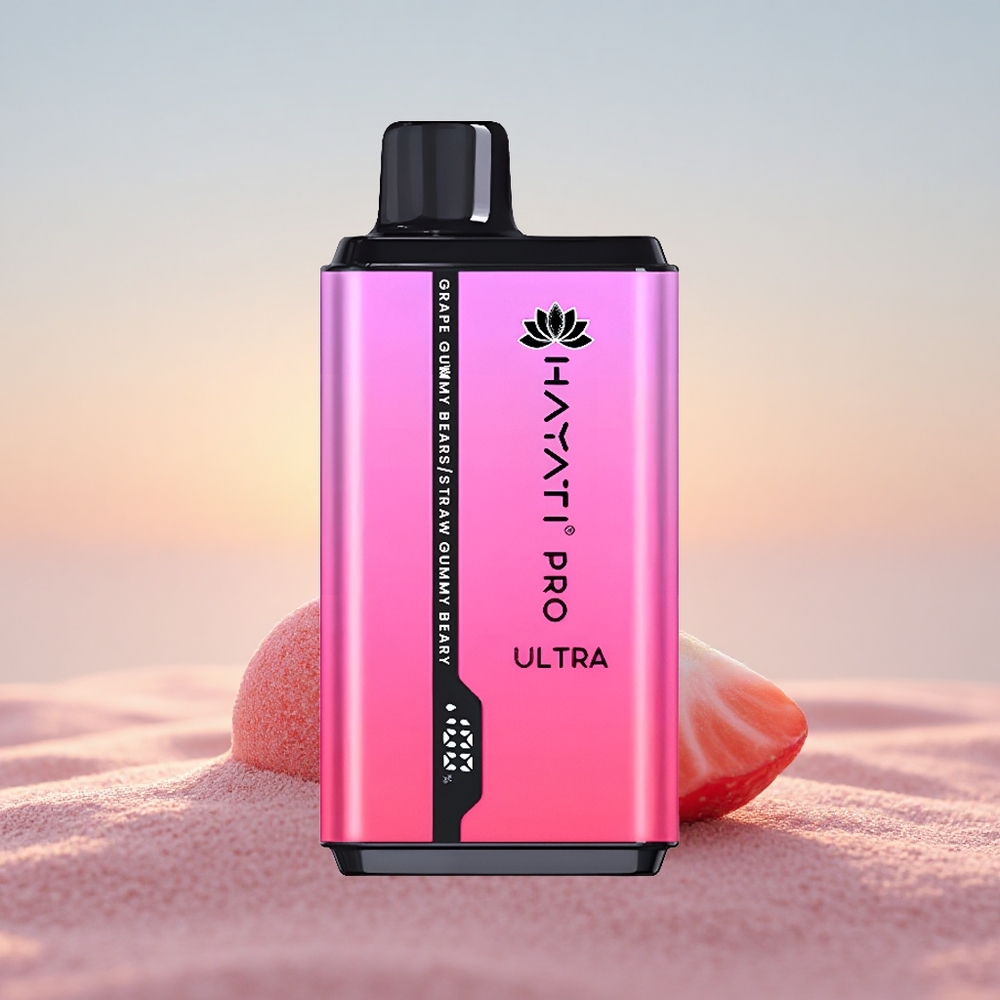 Hayati Pro Ultra 15000 Puffs Dansk Jordbær Gummibjørn med 850mAh og 2% Nikotin