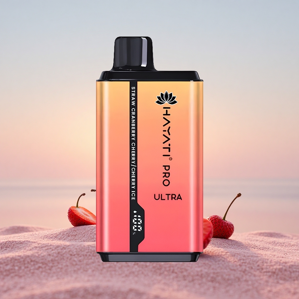 Hayati Pro Ultra 15000 Puffs Jordbær Tranebær Kirsebær Is 850mAh 24ml